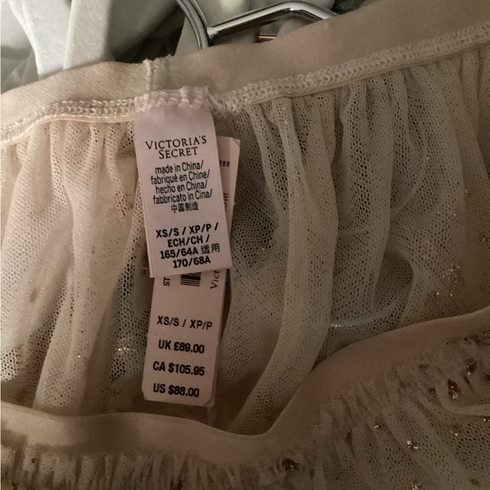 Victoria's Secret Nude Sequined Tulle Maxi Skirt - Picture 2 of 2